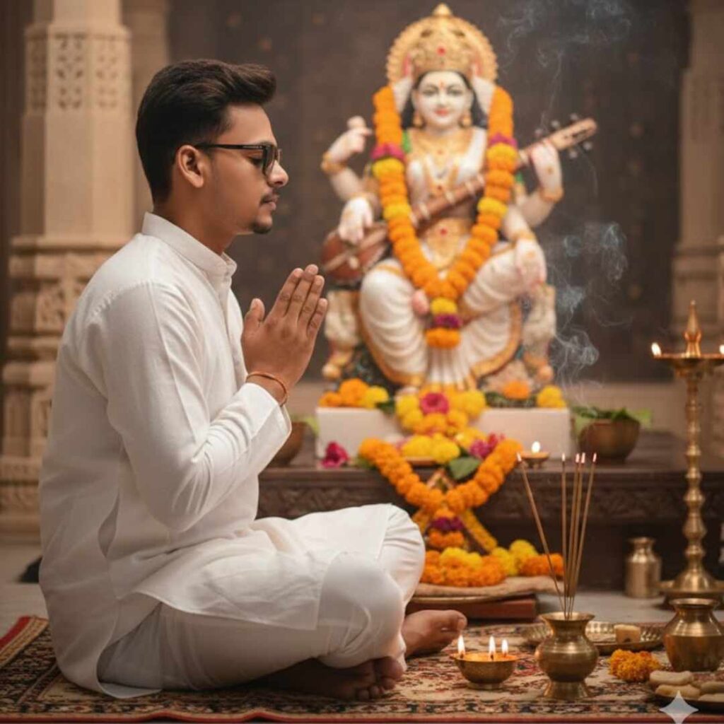 Trending Saraswati Puja Ai Photo Editing Prompt 