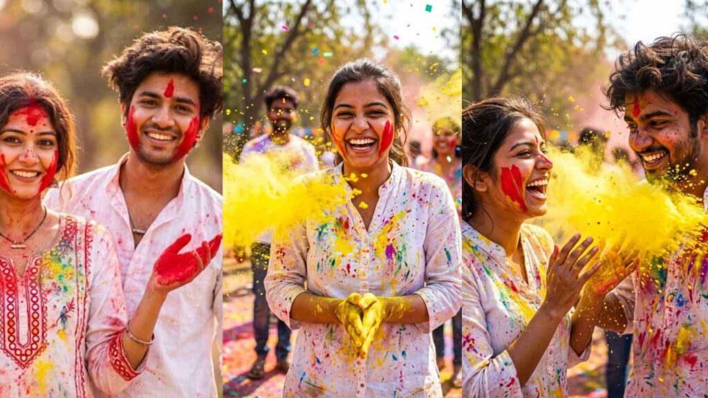 Holi prompt gemini girl : Holi AI Photo Editing Prompts for Girls