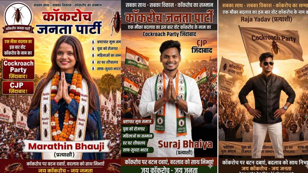 Cockroaches Janta Party Poster Photo Editing 