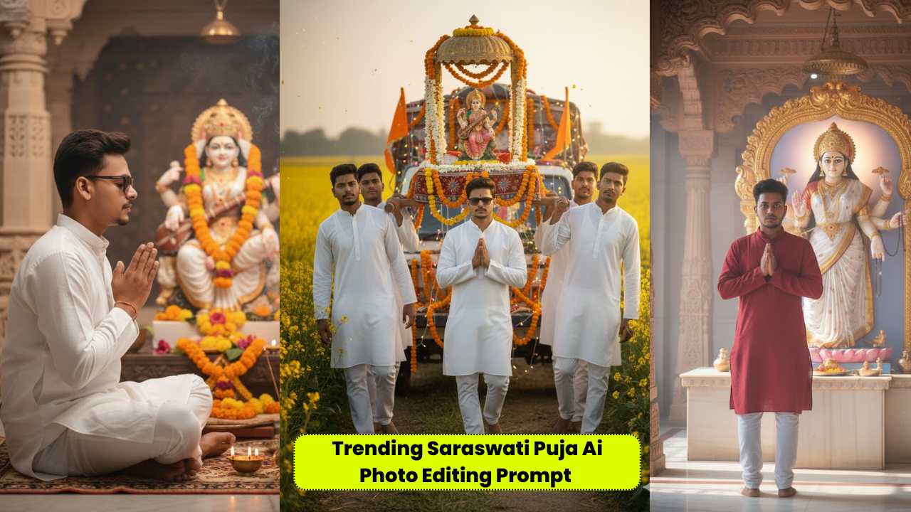 Trending Saraswati Puja Ai Photo Editing Prompt | Google Gemini Saraswati Puja 2026 Prompt