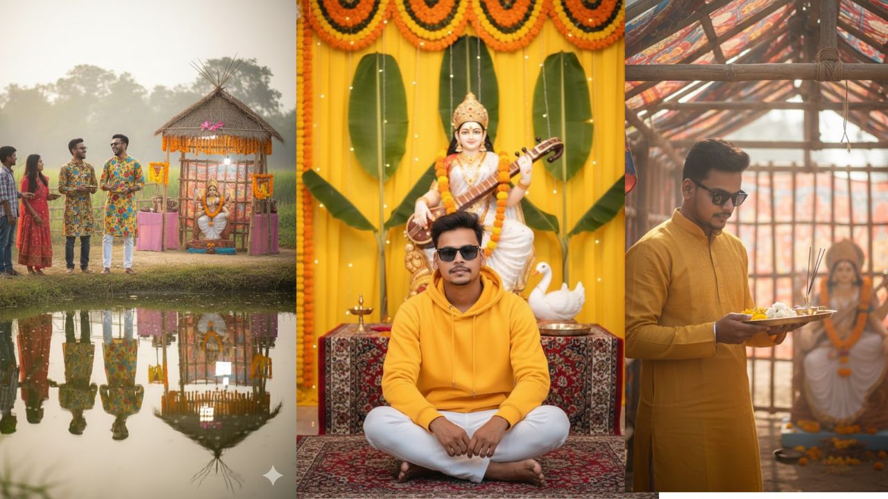 Saraswati Ai Photo Editing | Google Gemini Saraswati Ai Photo Prompt for Boy